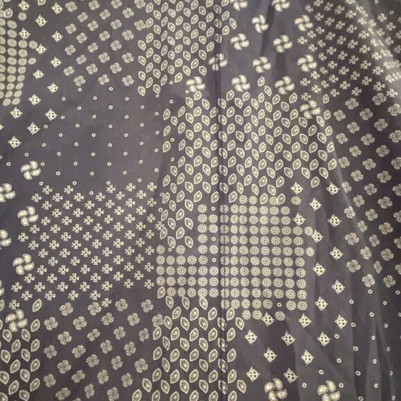 pd&c Men’s S Western Blue White Long Sleeve Button Up Dual Pocket Casual Shirt - Picture 13 of 13